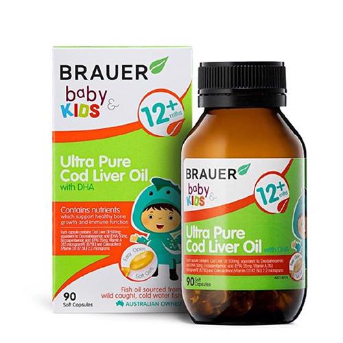 Brauer Baby & Kids Ultra Pure Cod Liver Oil - Bổ Sung DHA Cho Trẻ Từ 1 Tuổi