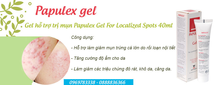 Papulex Gel For Localized Spots 40ml - Gel hỗ trợ trị mụn