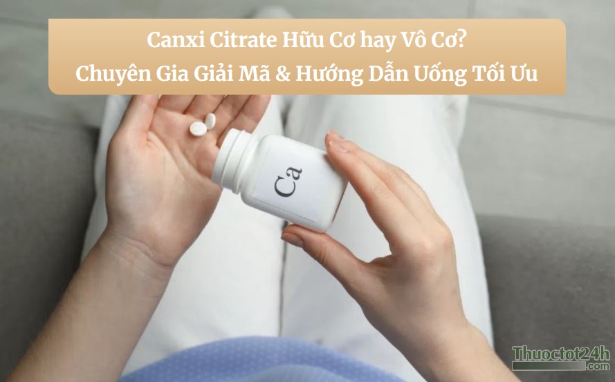 Canxi Citrate Hữu Cơ hay V&ocirc; Cơ? Chuy&ecirc;n Gia Giải M&atilde; & Hướng Dẫn Uống Tối Ưu