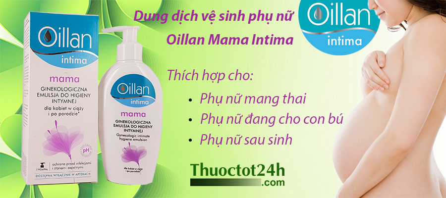 Oillan Mama Intima - Dung dịch vệ sinh phụ nữ cho phụ nữ sau sinh và cho con bú